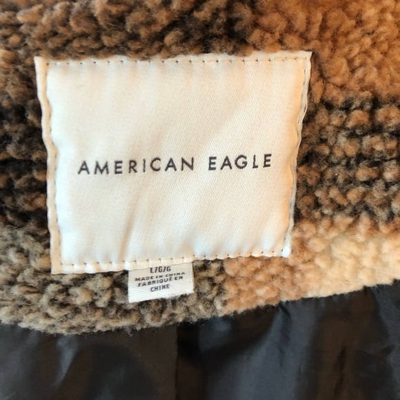 American Eagle Sherpa Faux Fur Winter/Teddy Coat Size Large - Picture 7 of 11